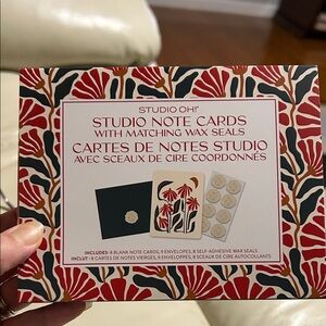 Studio OH! Red and Black Note Cards with Wax Seals
